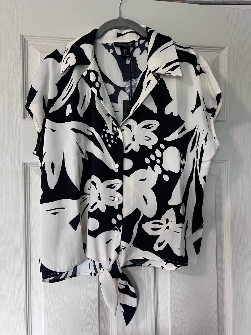 NWT! Rachel Zoe Tie Front Blouse